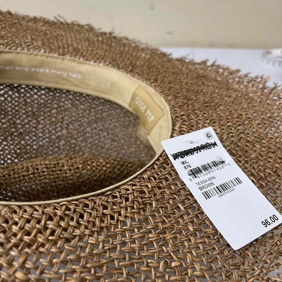 GIGI PIP Wide Brim Straw Fedora Hat in Natural Brown main image 9